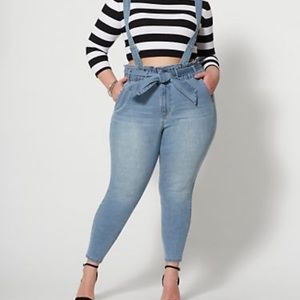 FASHION TO FIGURE PAPER BAG OVERALL JEANS